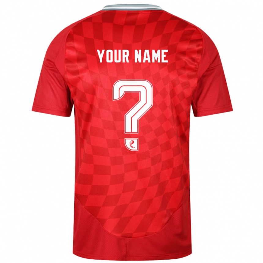 Hombre Fútbol Camiseta Su Nombre #0 Rojo 1ª Equipación 2024/25