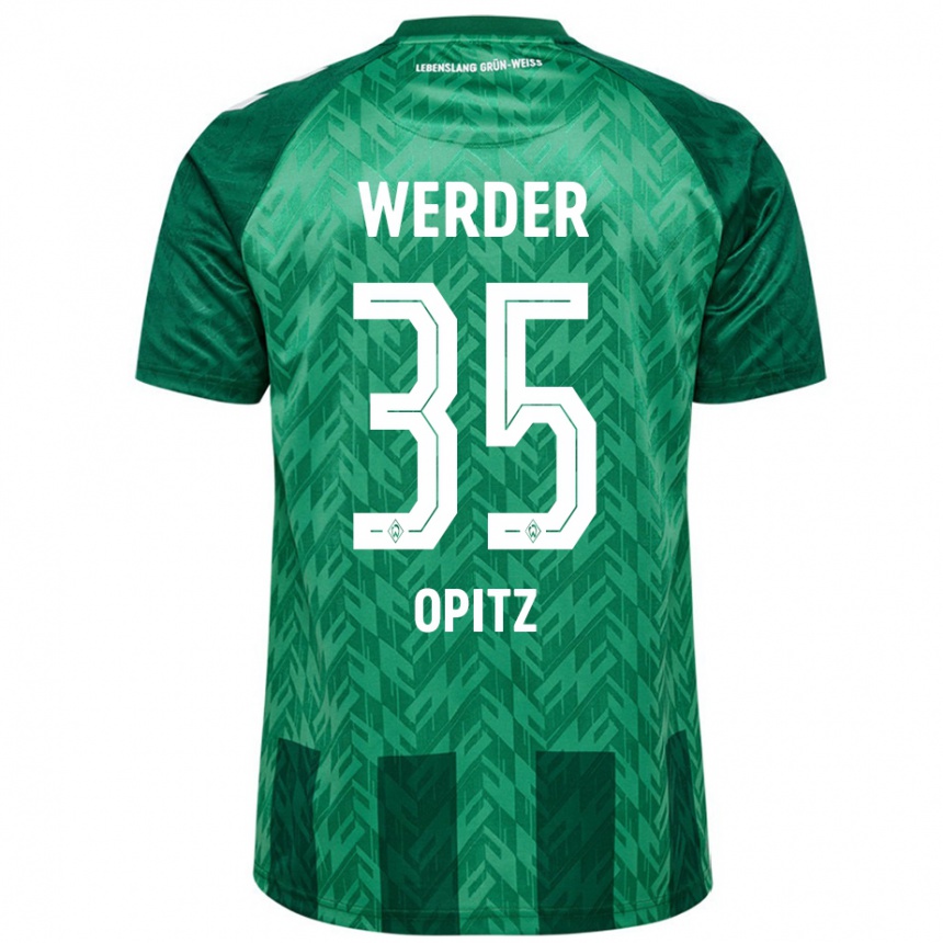 Hombre Fútbol Camiseta Leon Opitz #35 Verde 1ª Equipación 2024/25