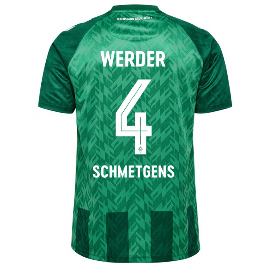 Hombre Fútbol Camiseta Mick Schmetgens #4 Verde 1ª Equipación 2024/25