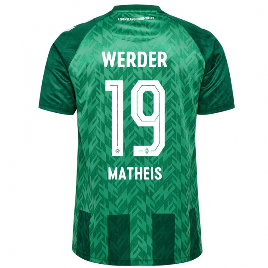 Hombre Fútbol Camiseta Saskia Matheis #19 Verde 1ª Equipación 2024/25