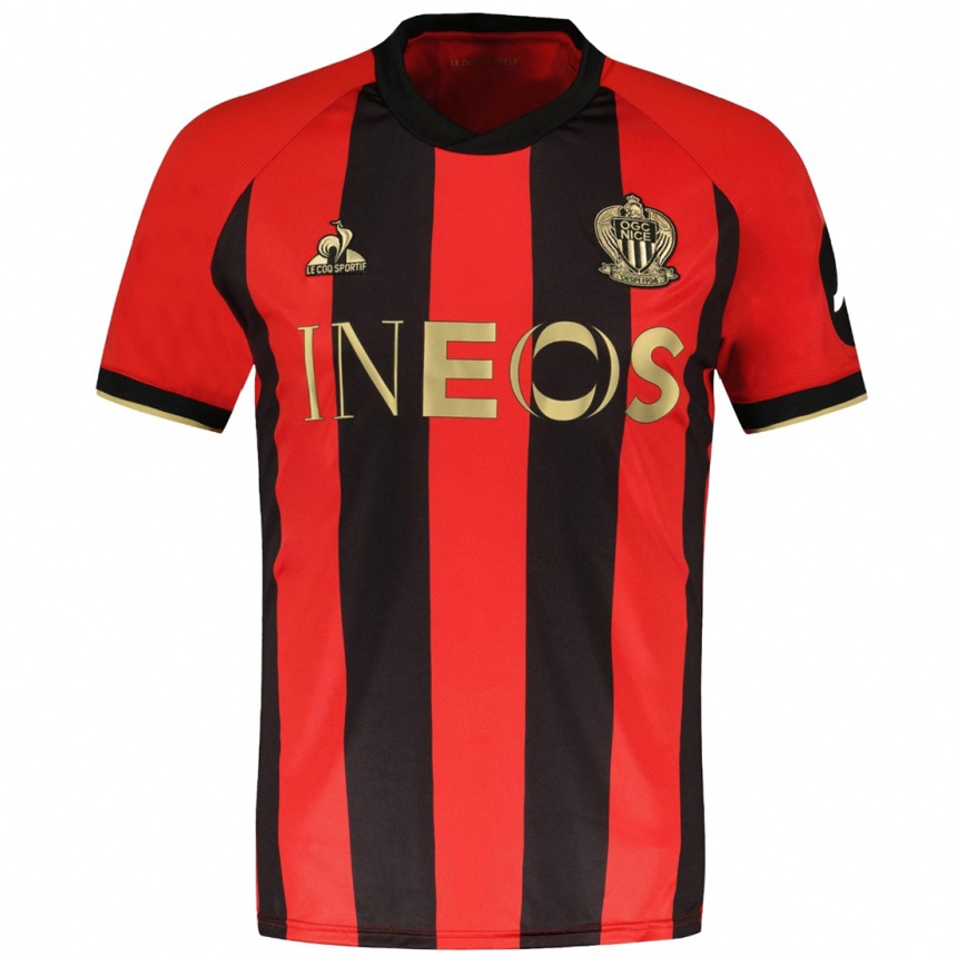 Hombre Fútbol Camiseta Terem Moffi #9 Rojo Negro 1ª Equipación 2024/25