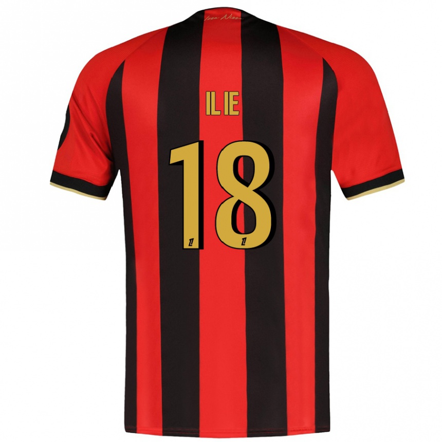 Hombre Fútbol Camiseta Rareș Ilie #18 Rojo Negro 1ª Equipación 2024/25