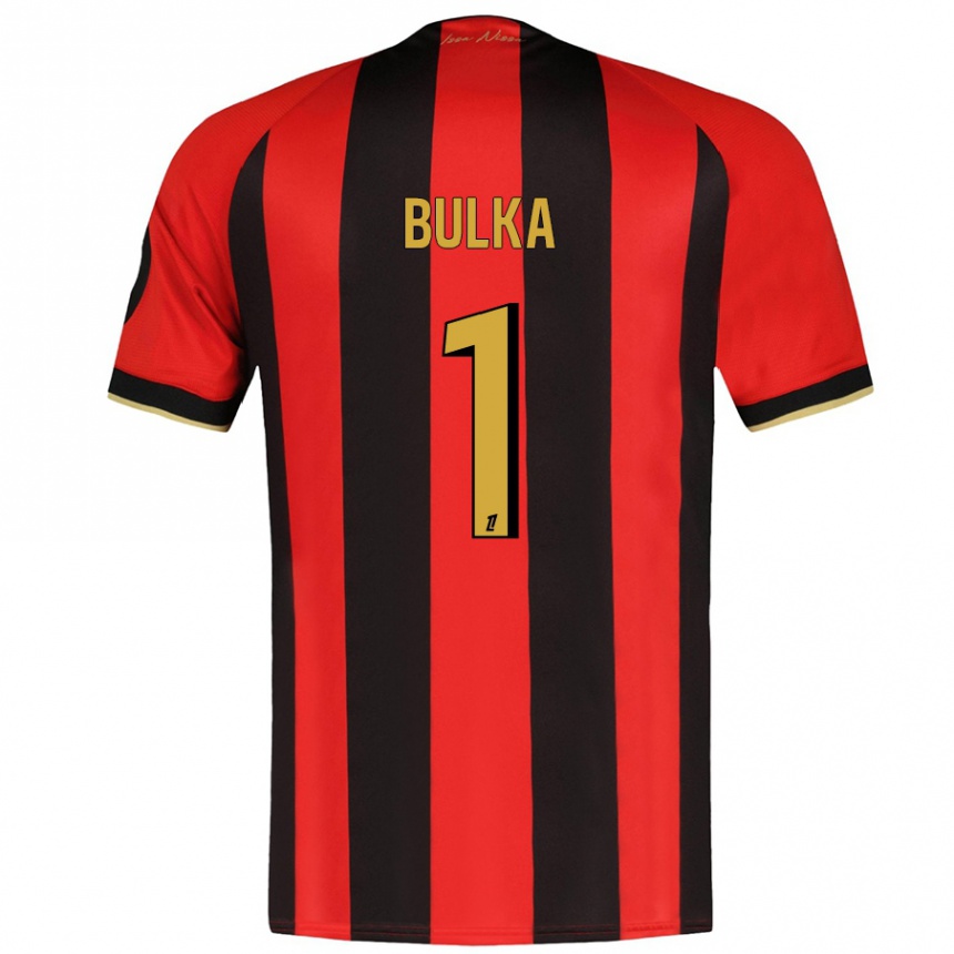 Hombre Fútbol Camiseta Marcin Bulka #1 Rojo Negro 1ª Equipación 2024/25