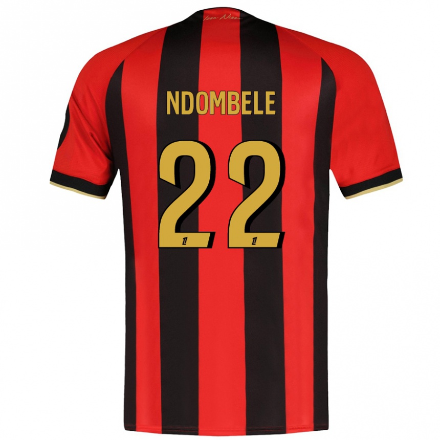 Hombre Fútbol Camiseta Tanguy Ndombele #22 Rojo Negro 1ª Equipación 2024/25