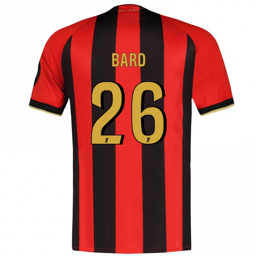 Hombre Fútbol Camiseta Melvin Bard #26 Rojo Negro 1ª Equipación 2024/25