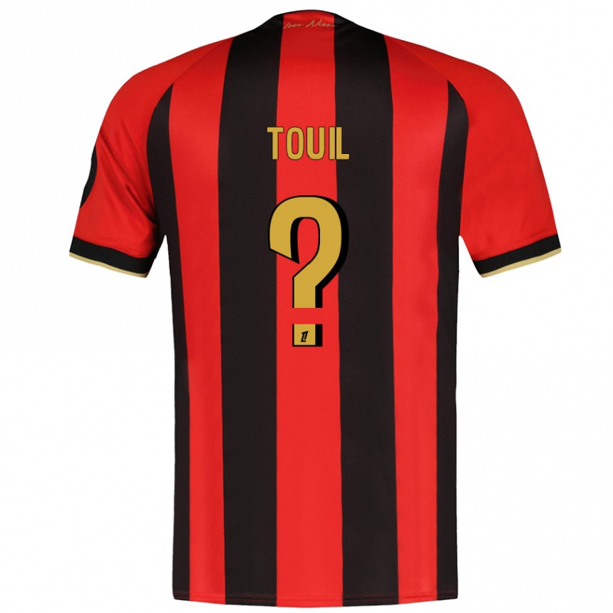 Hombre Fútbol Camiseta Yanis Touil #0 Rojo Negro 1ª Equipación 2024/25