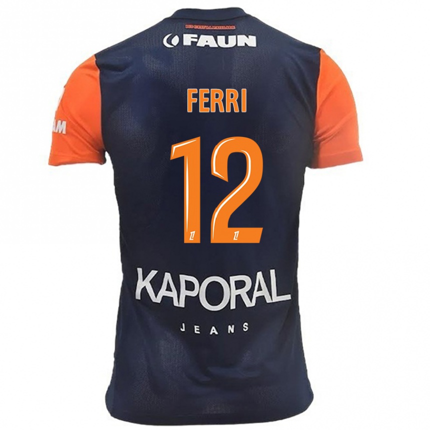 Hombre Fútbol Camiseta Jordan Ferri #12 Azul Marino Naranja 1ª Equipación 2024/25