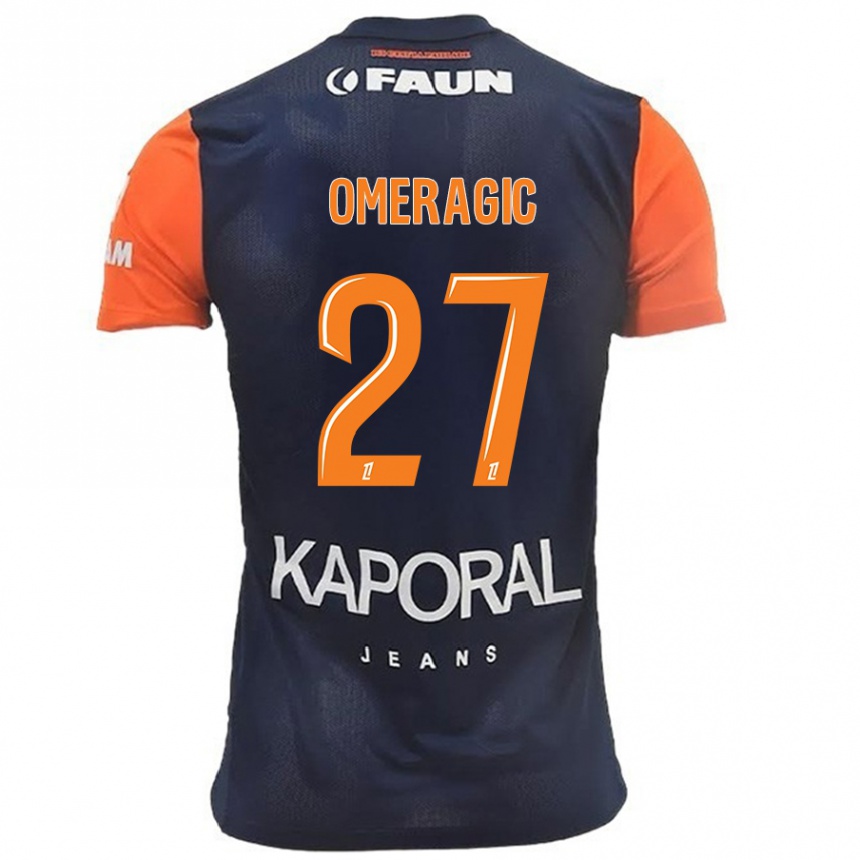 Hombre Fútbol Camiseta Becir Omeragic #27 Azul Marino Naranja 1ª Equipación 2024/25