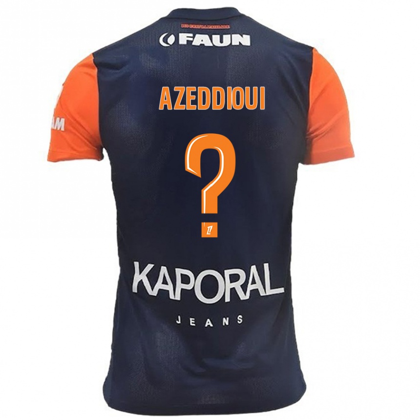 Hombre Fútbol Camiseta Haytam Azeddioui #0 Azul Marino Naranja 1ª Equipación 2024/25