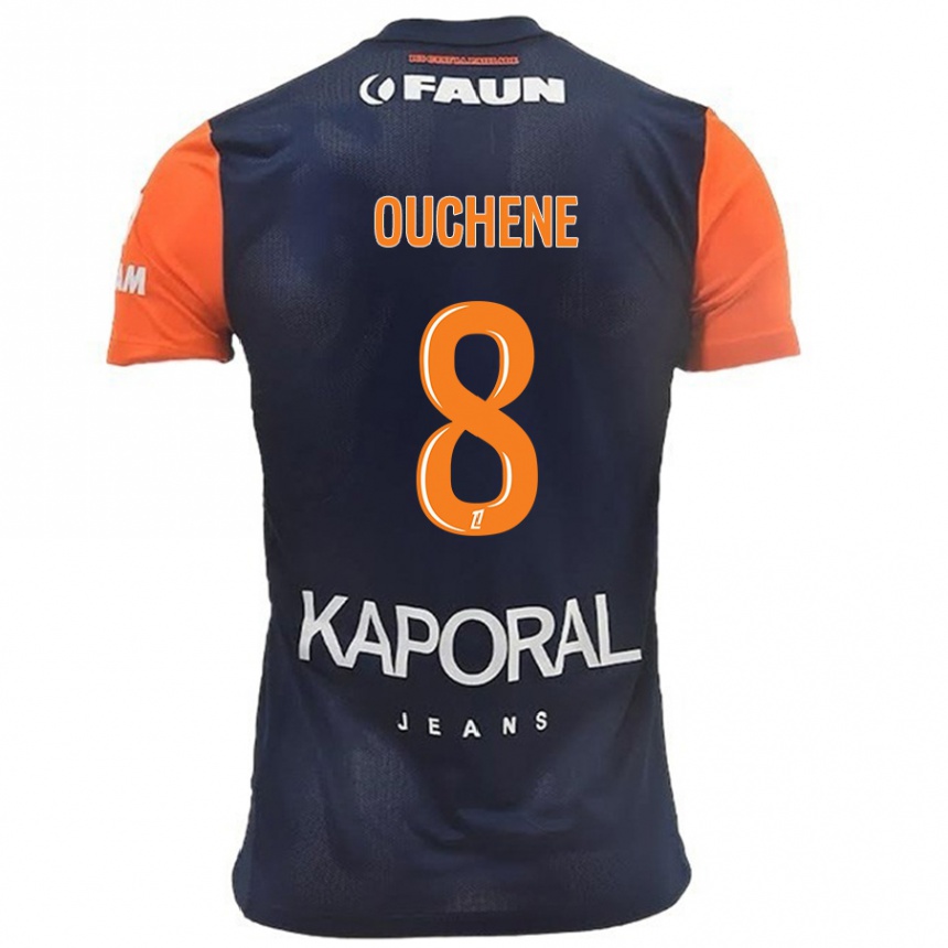 Hombre Fútbol Camiseta Sonia Ouchène #8 Azul Marino Naranja 1ª Equipación 2024/25