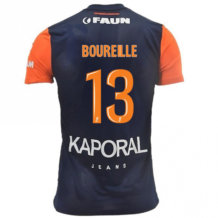 Hombre Fútbol Camiseta Celeste Boureille #13 Azul Marino Naranja 1ª Equipación 2024/25