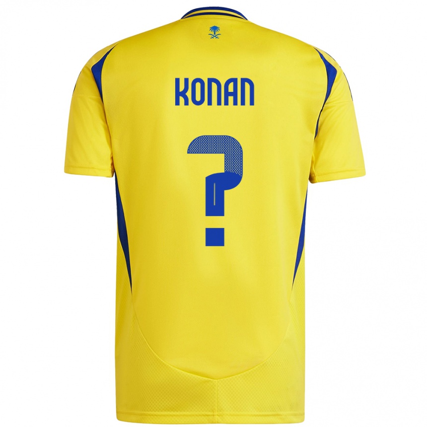 Hombre Fútbol Camiseta Ghislain Konan #0 Amarillo Azul 1ª Equipación 2024/25