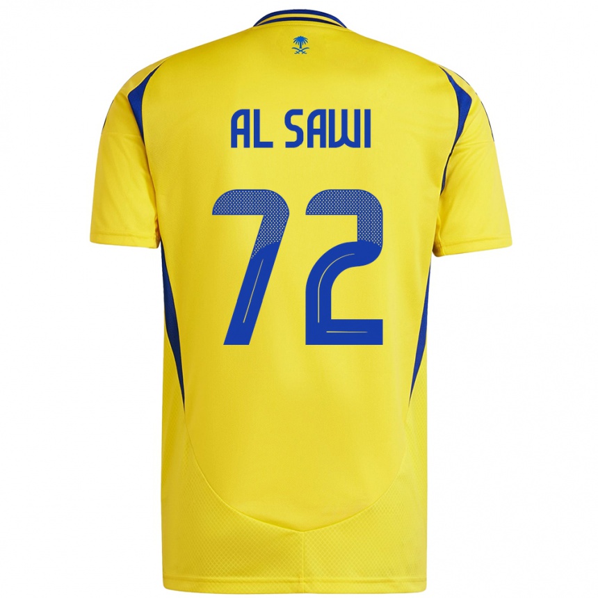 Hombre Fútbol Camiseta Etaf Al-Sawi #72 Amarillo Azul 1ª Equipación 2024/25