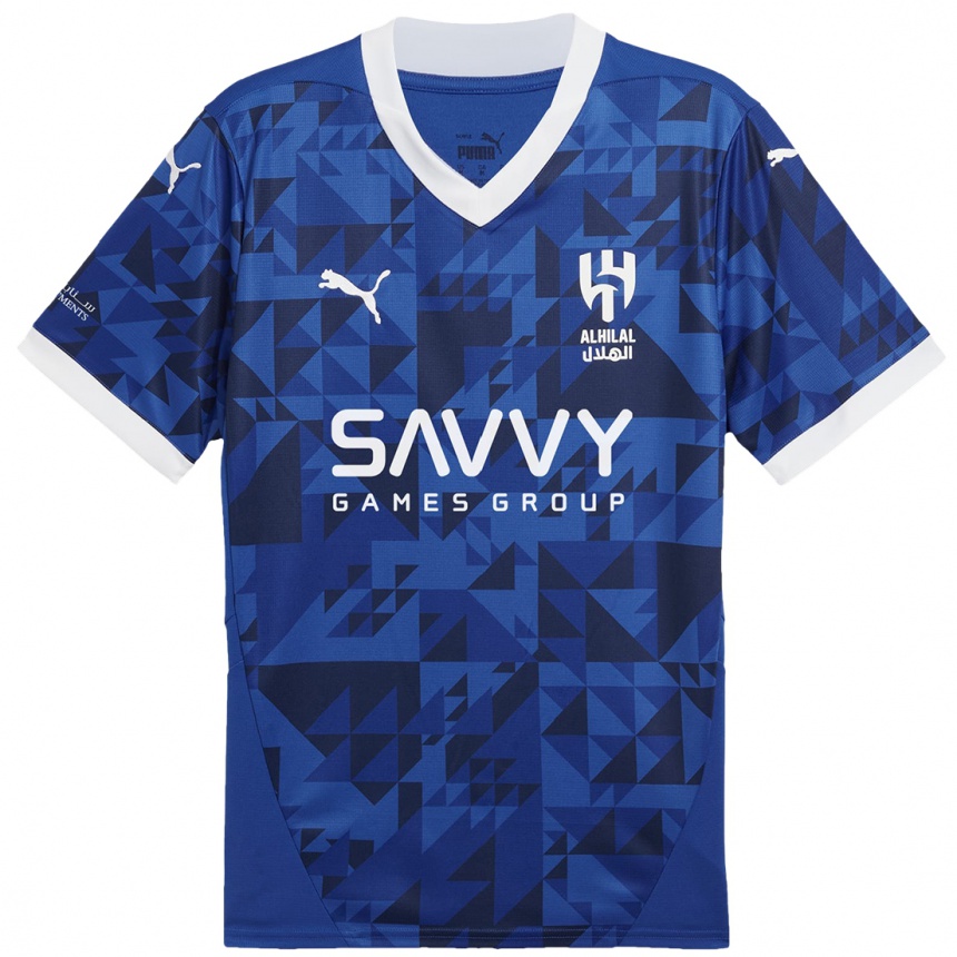 Hombre Fútbol Camiseta Abdulsalam Barnawi #0 Azul Oscuro Blanco 1ª Equipación 2024/25