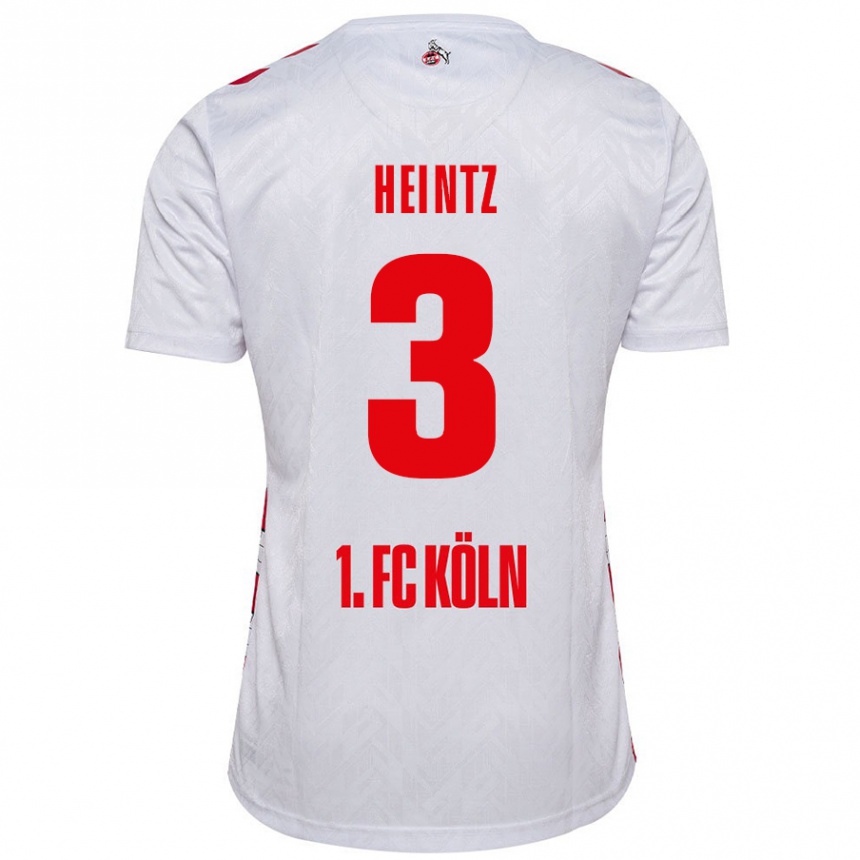 Hombre Fútbol Camiseta Dominique Heintz #3 Blanco Rojo 1ª Equipación 2024/25