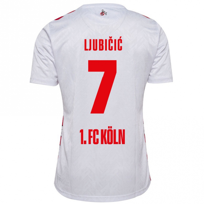 Hombre Fútbol Camiseta Dejan Ljubicic #7 Blanco Rojo 1ª Equipación 2024/25