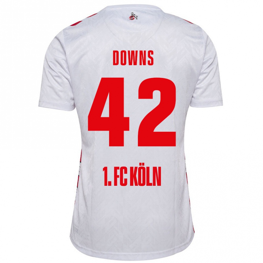 Hombre Fútbol Camiseta Damion Downs #42 Blanco Rojo 1ª Equipación 2024/25