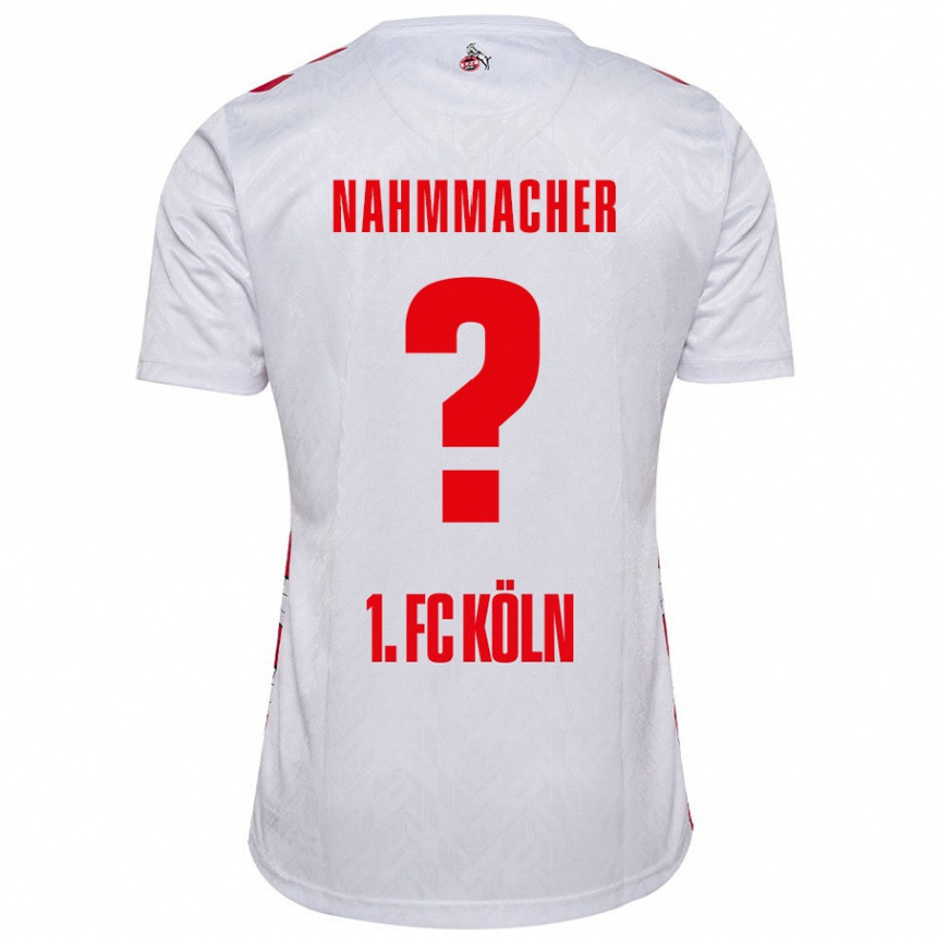 Hombre Fútbol Camiseta Emil Nahmmacher #0 Blanco Rojo 1ª Equipación 2024/25