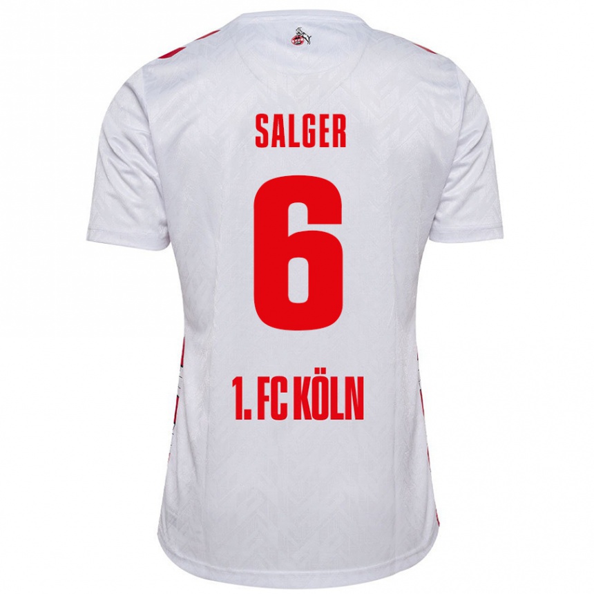 Hombre Fútbol Camiseta Stephan Salger #6 Blanco Rojo 1ª Equipación 2024/25