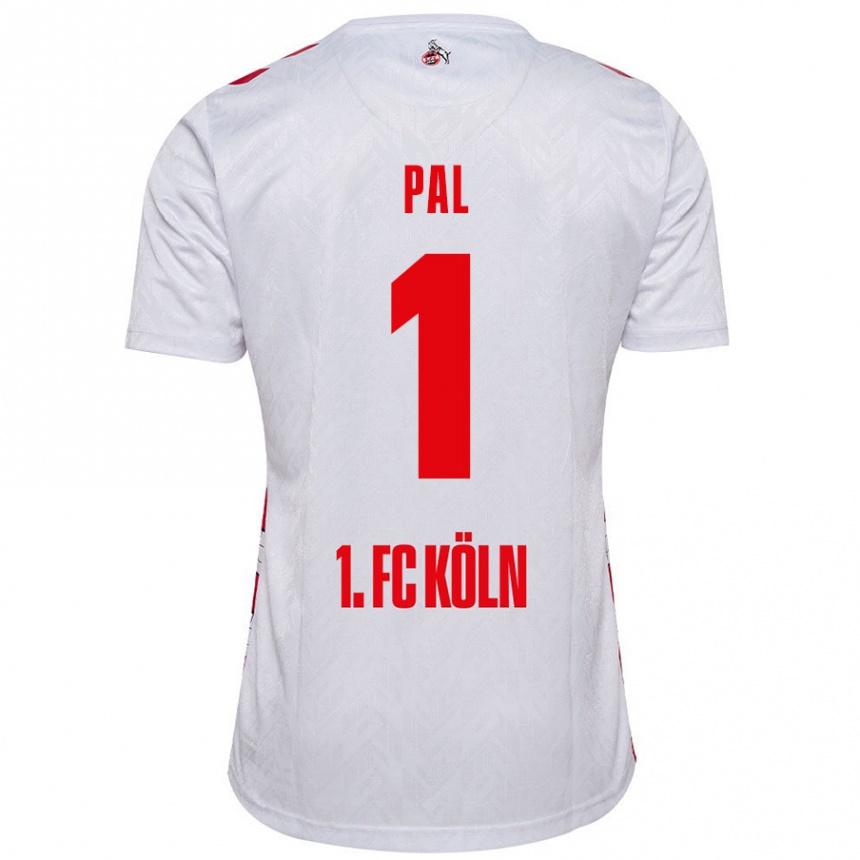 Hombre Fútbol Camiseta Jasmin Pal #1 Blanco Rojo 1ª Equipación 2024/25