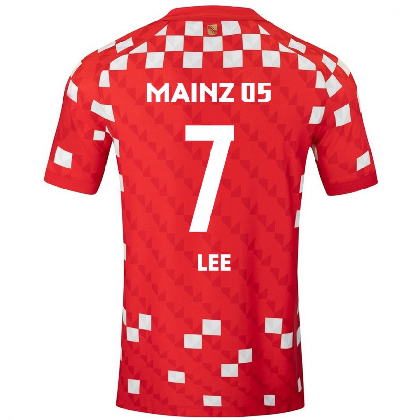 Hombre Fútbol Camiseta Jae-Sung Lee #7 Blanco Rojo 1ª Equipación 2024/25