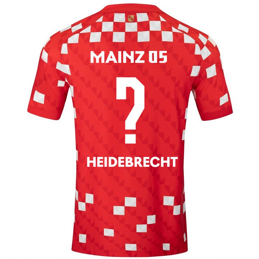 Hombre Fútbol Camiseta Elias Heidebrecht #0 Blanco Rojo 1ª Equipación 2024/25