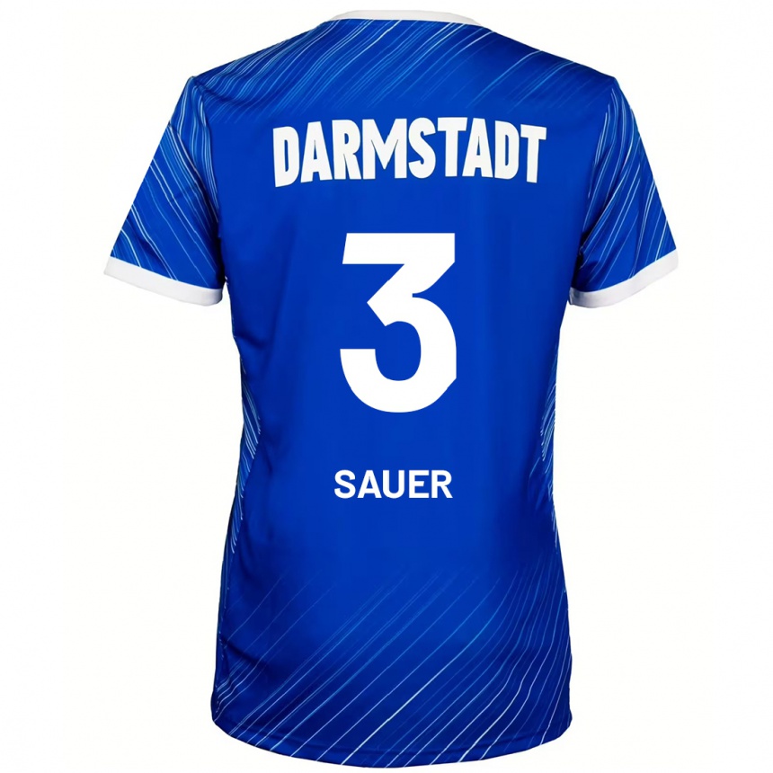 Hombre Fútbol Camiseta Nick Sauer #3 Azul Blanco 1ª Equipación 2024/25