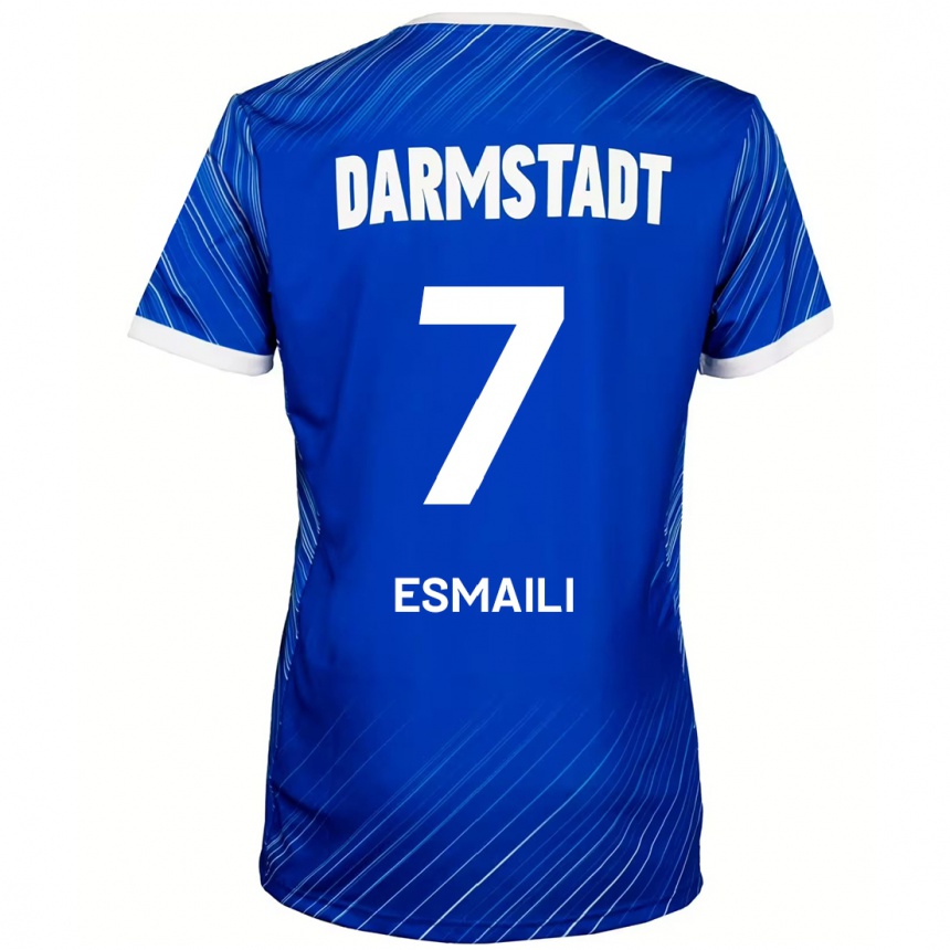 Hombre Fútbol Camiseta Ali Esmaili #7 Azul Blanco 1ª Equipación 2024/25