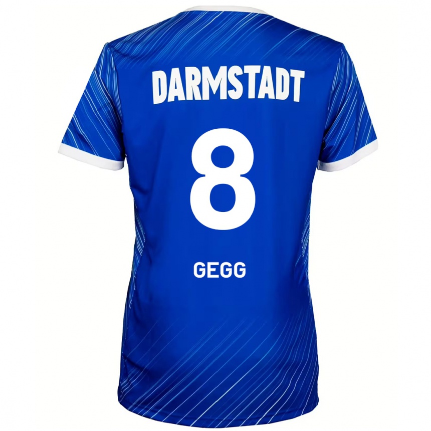 Hombre Fútbol Camiseta Samir Gegg #8 Azul Blanco 1ª Equipación 2024/25