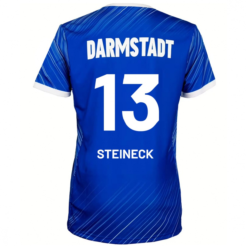 Hombre Fútbol Camiseta Tom Steineck #13 Azul Blanco 1ª Equipación 2024/25