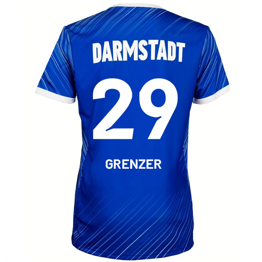 Hombre Fútbol Camiseta Mika Grenzer #29 Azul Blanco 1ª Equipación 2024/25