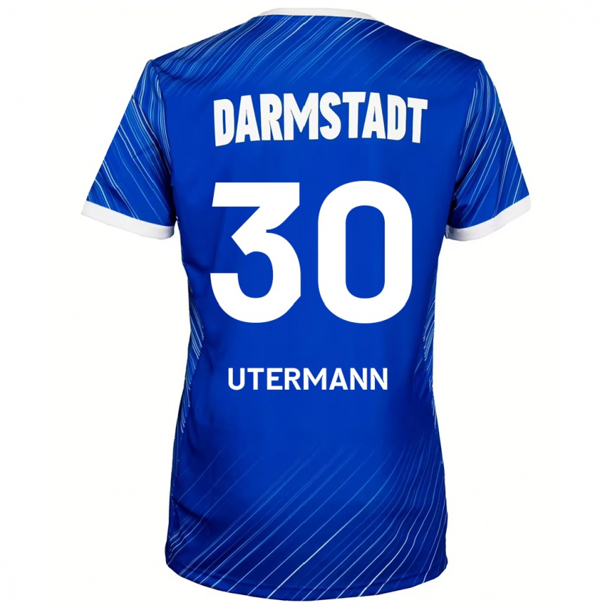 Hombre Fútbol Camiseta Anton Utermann #30 Azul Blanco 1ª Equipación 2024/25