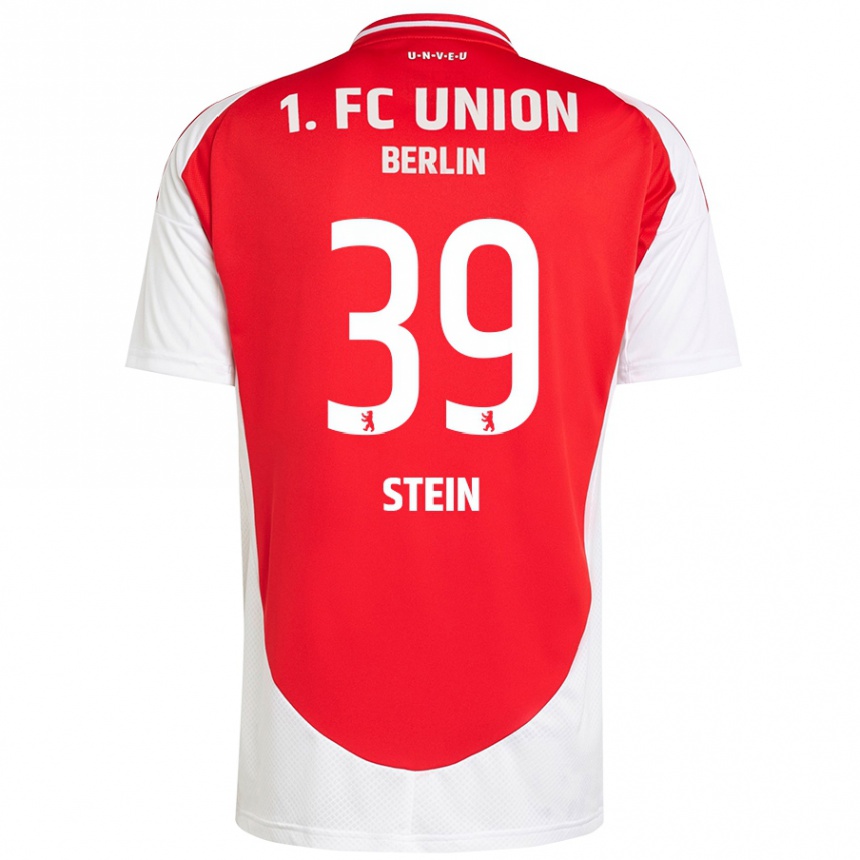 Hombre Fútbol Camiseta Yannic Stein #39 Rojo Blanco 1ª Equipación 2024/25