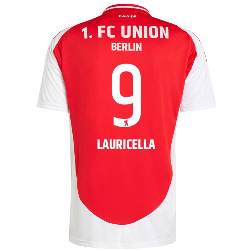 Hombre Fútbol Camiseta Guiseppe Lauricella #9 Rojo Blanco 1ª Equipación 2024/25