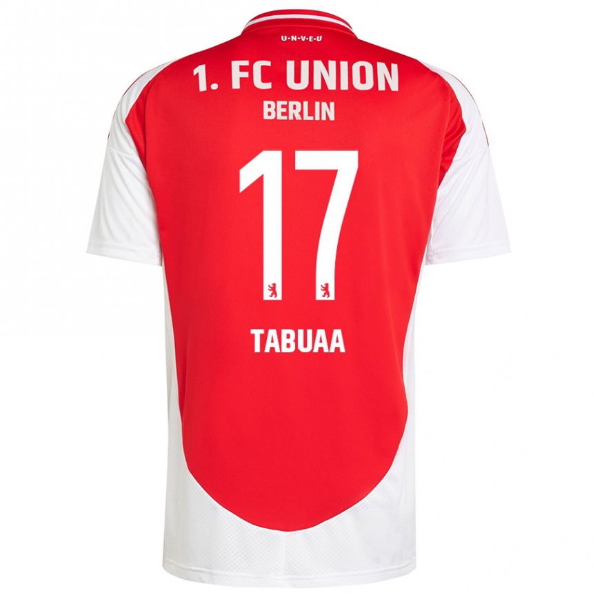 Hombre Fútbol Camiseta Stephen Tabuaa #17 Rojo Blanco 1ª Equipación 2024/25