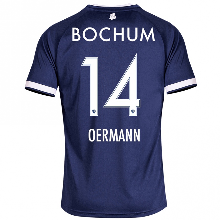 Hombre Fútbol Camiseta Tim Oermann #14 Azul Oscuro 1ª Equipación 2024/25