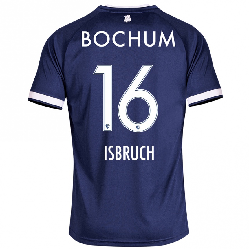 Hombre Fútbol Camiseta L. Isbruch #16 Azul Oscuro 1ª Equipación 2024/25