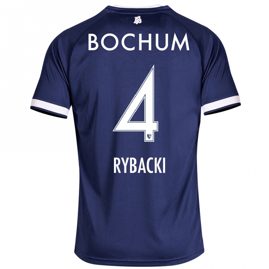 Hombre Fútbol Camiseta Pia Rybacki #4 Azul Oscuro 1ª Equipación 2024/25