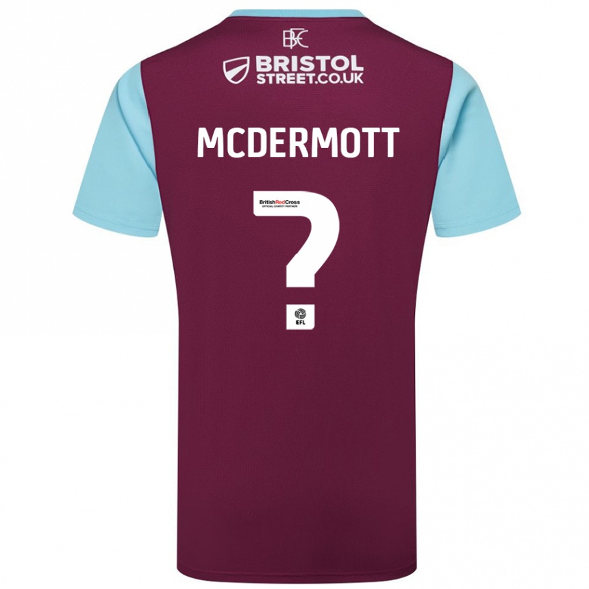 Hombre Fútbol Camiseta Tommy Mcdermott #0 Borgoña Azul Cielo 1ª Equipación 2024/25