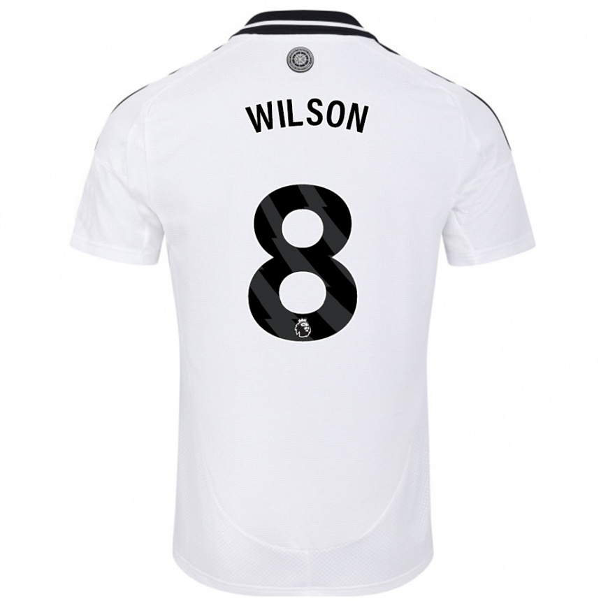 Hombre Fútbol Camiseta Harry Wilson #8 Blanco 1ª Equipación 2024/25