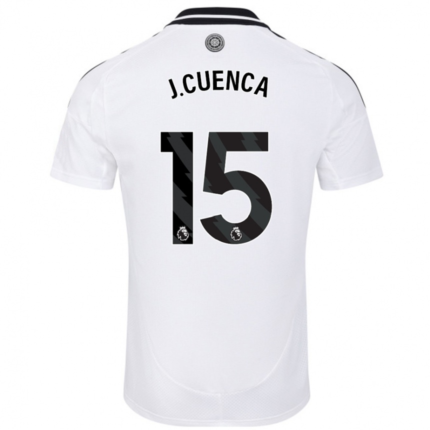 Hombre Fútbol Camiseta Jorge Cuenca #15 Blanco 1ª Equipación 2024/25