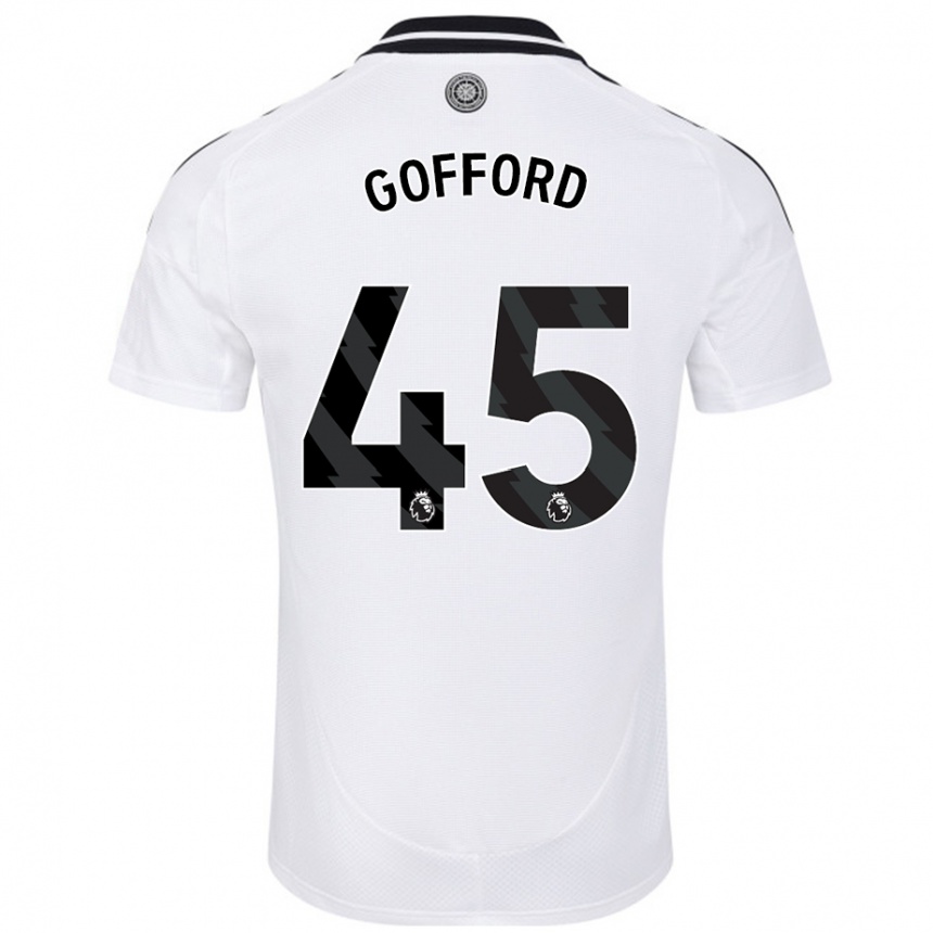 Hombre Fútbol Camiseta Oliver Gofford #45 Blanco 1ª Equipación 2024/25