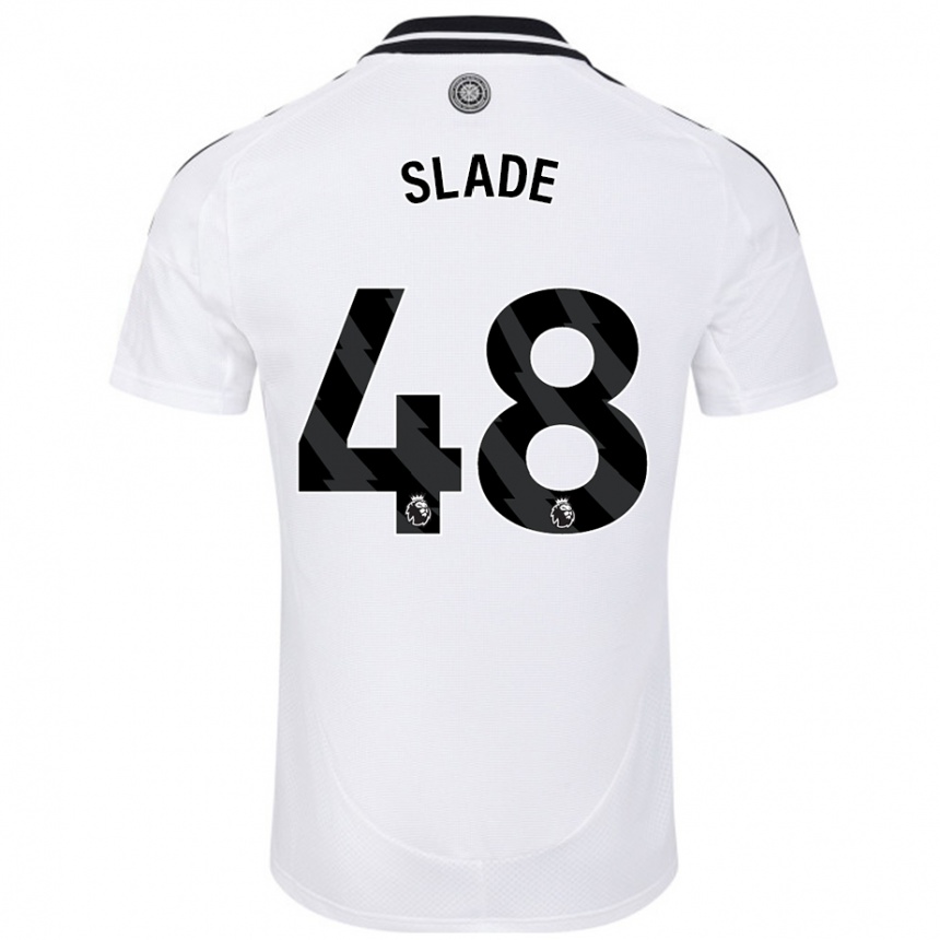 Hombre Fútbol Camiseta Bradley Slade #48 Blanco 1ª Equipación 2024/25