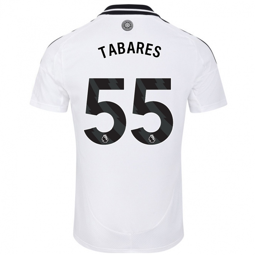 Hombre Fútbol Camiseta Samuel Tabares #55 Blanco 1ª Equipación 2024/25