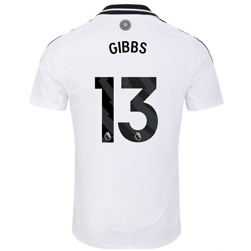 Hombre Fútbol Camiseta Frankie Gibbs #13 Blanco 1ª Equipación 2024/25