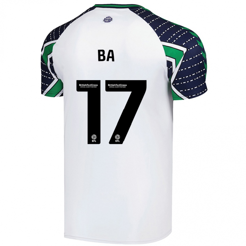 Hombre Fútbol Camiseta Abdoullah Ba #17 Blanco 2ª Equipación 2024/25