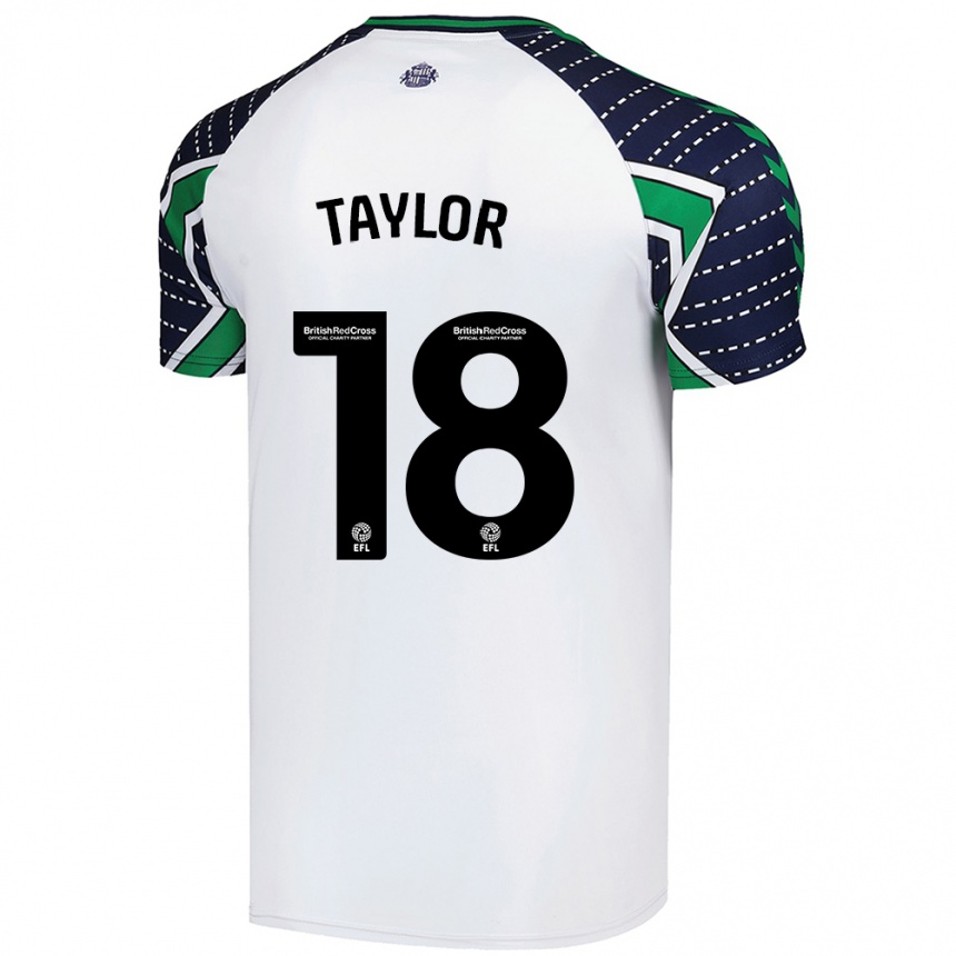 Hombre Fútbol Camiseta Ellis Taylor #18 Blanco 2ª Equipación 2024/25