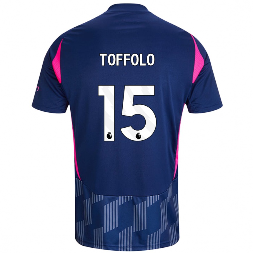 Hombre Fútbol Camiseta Harry Toffolo #15 Azul Real Rosa 2ª Equipación 2024/25