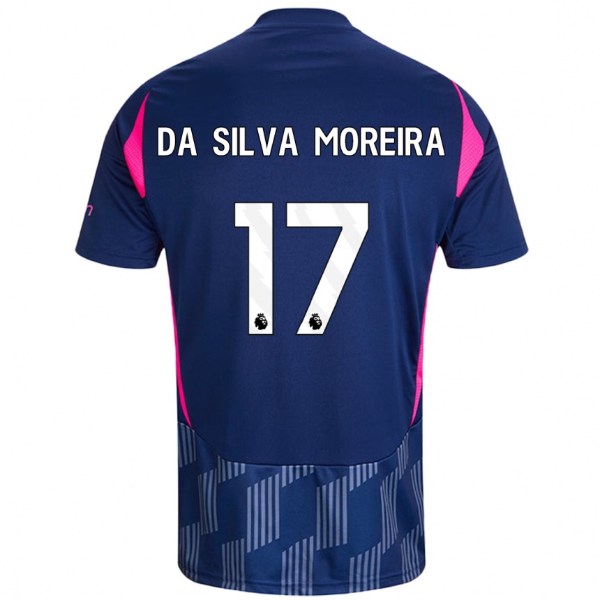 Hombre Fútbol Camiseta Eric Da Silva Moreira #17 Azul Real Rosa 2ª Equipación 2024/25