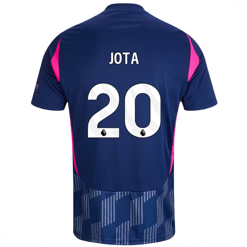 Hombre Fútbol Camiseta Jota Silva #20 Azul Real Rosa 2ª Equipación 2024/25